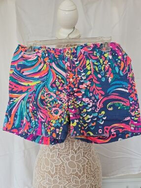 Lilly Pulitzer Neon Floral Swirl Print Shorts